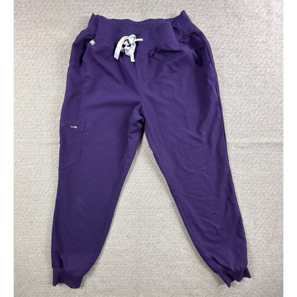 Figs Sz S/P Technical Collection Scrubs Joggers Purple Pockets Drawstring Work